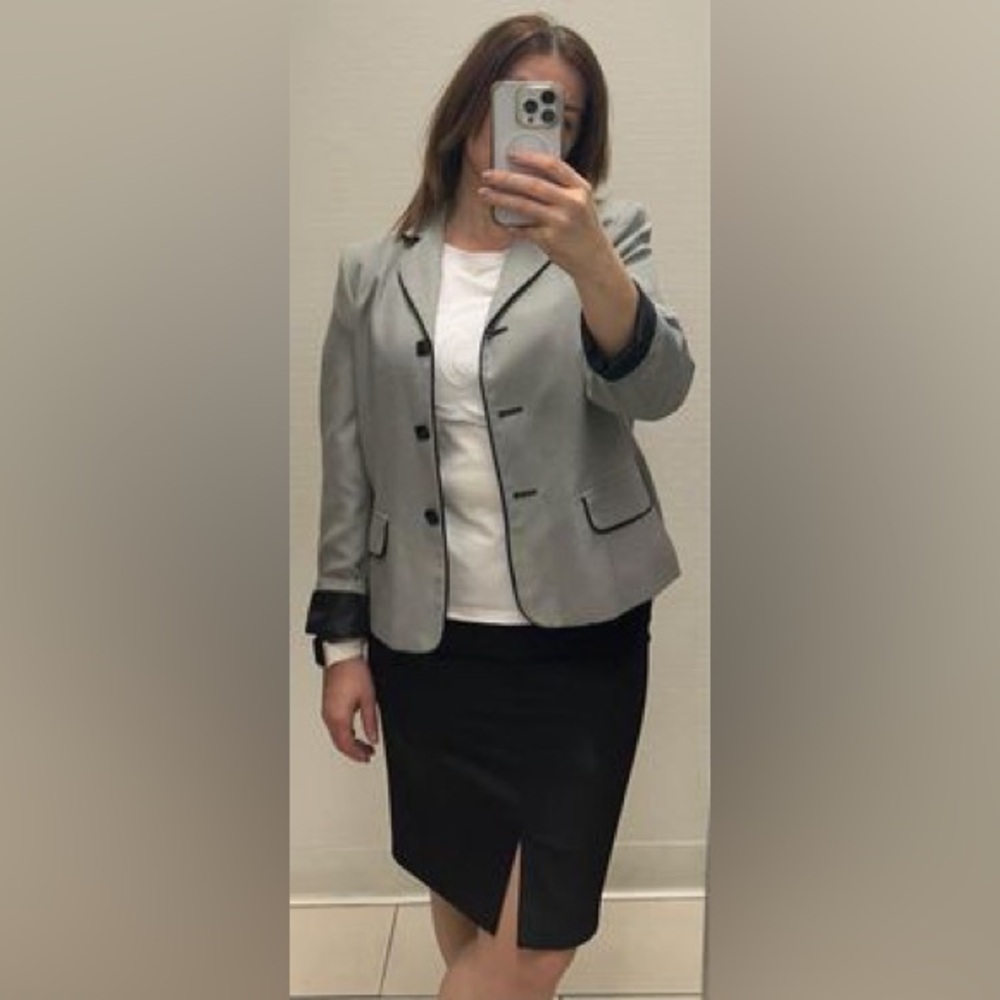 Worthington Women Petite Stretch Lined Jacket Office Casual Suite  Size 14P